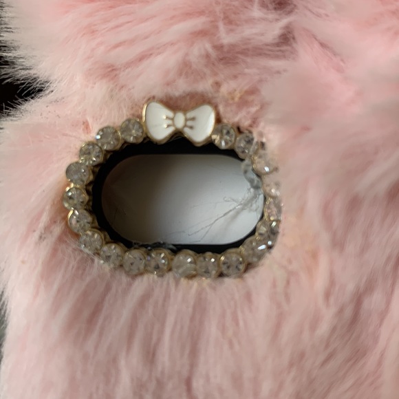 IPhone 7 or 8 case!  Bunny ears, diamond cut out for camera w/bow! New!  BUNDLE! - Picture 6 of 6